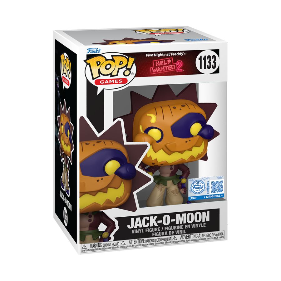 Funko Pop! vinyl figure packaging with 'Jack-O-Moon' character on a white background