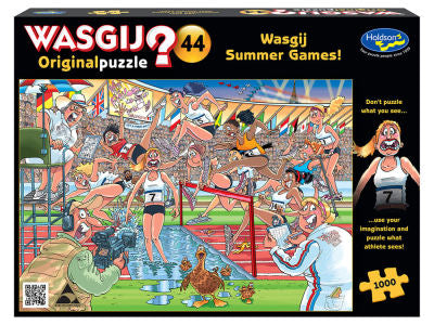 Wasgij puzzle box with cartoon characters and 'Summer Games!' theme
