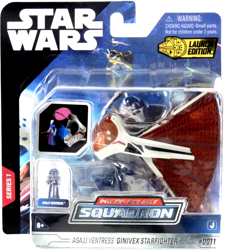 STAR WARS Micro Galaxy Squadron 3" Vehicle & Figure Asajj Ventress's Ginivex NEW