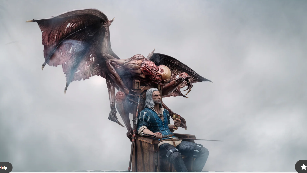 The Witcher 3: Wild Hunt - Geralt 1:4 Scale Statue Pre Order November 2023