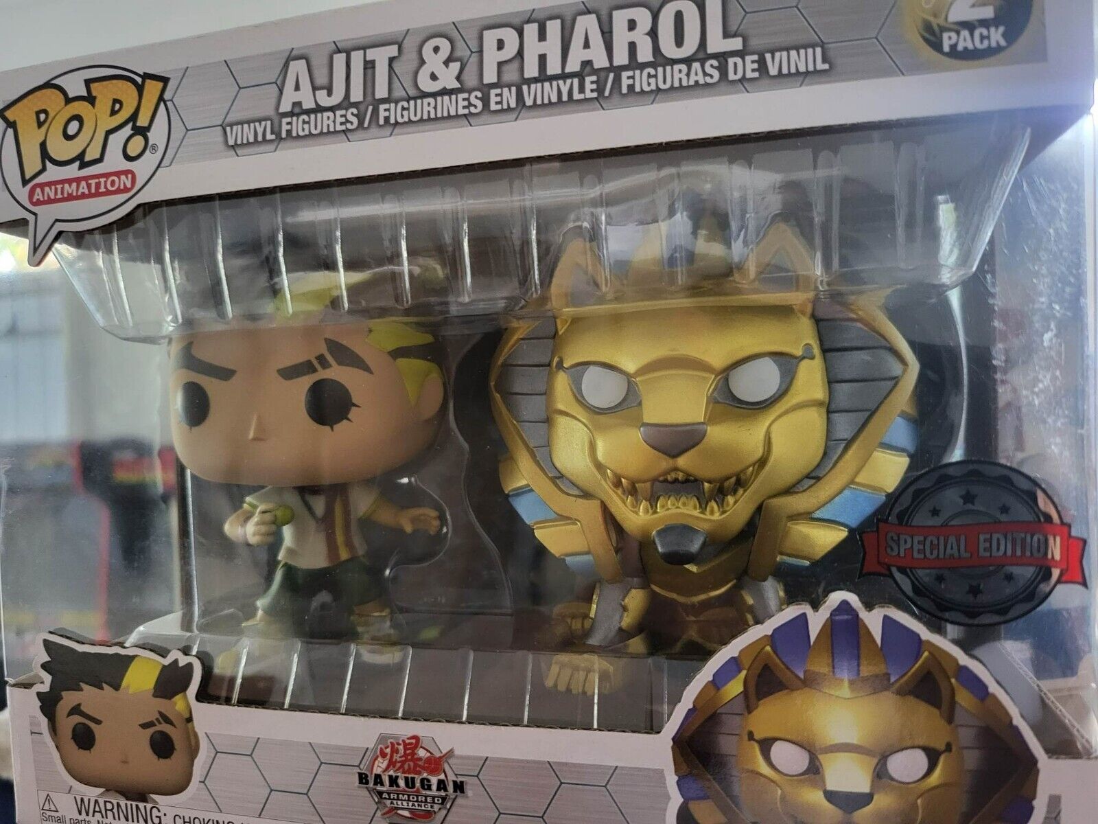 Bakugan - Ajit & Pharol US Exclusive Pop! Vinyl 2-pack Special Edition NEW