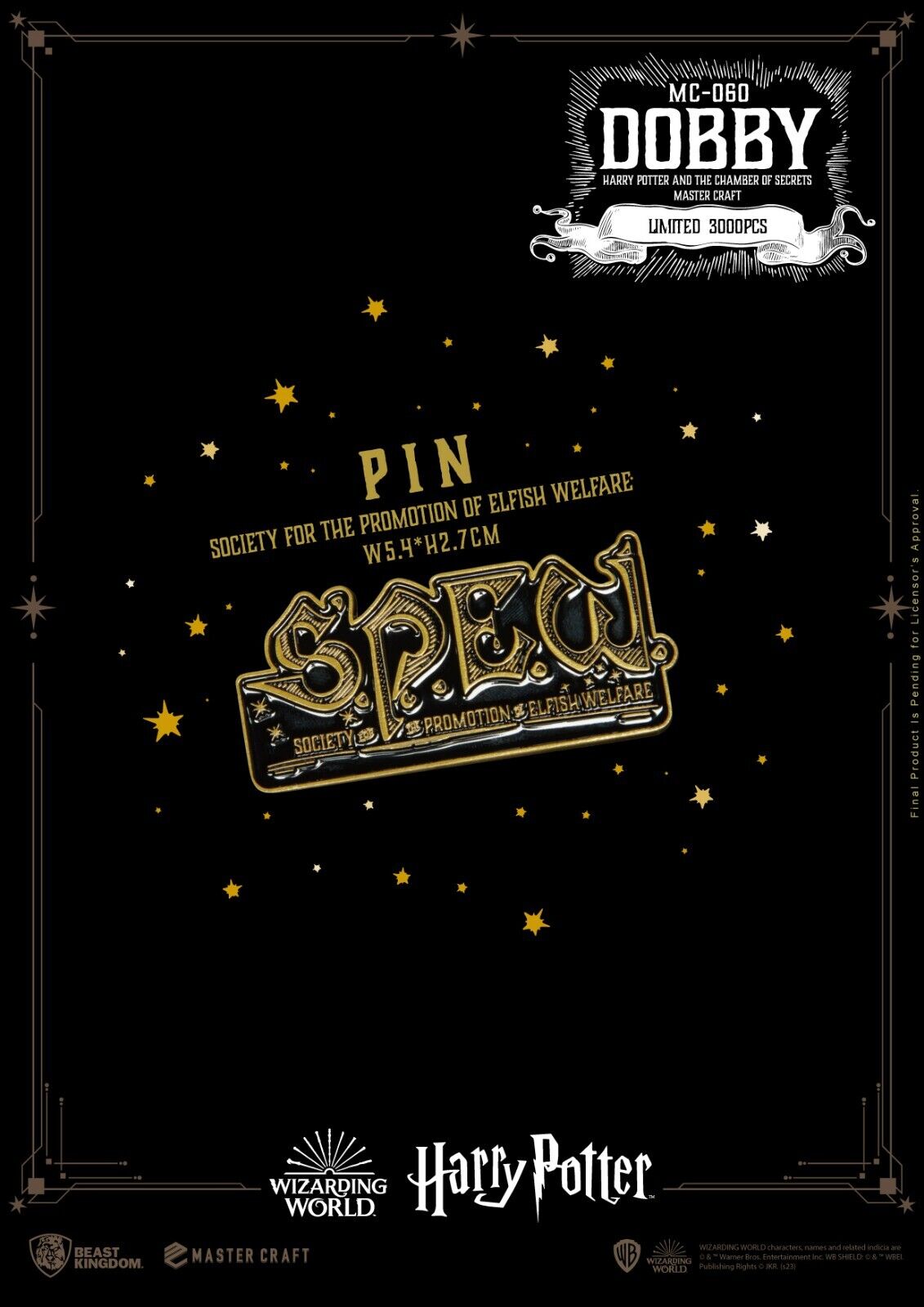 Harry Potter and the Chamber of Secrets Master Craft Dobby Limited Edition NEW