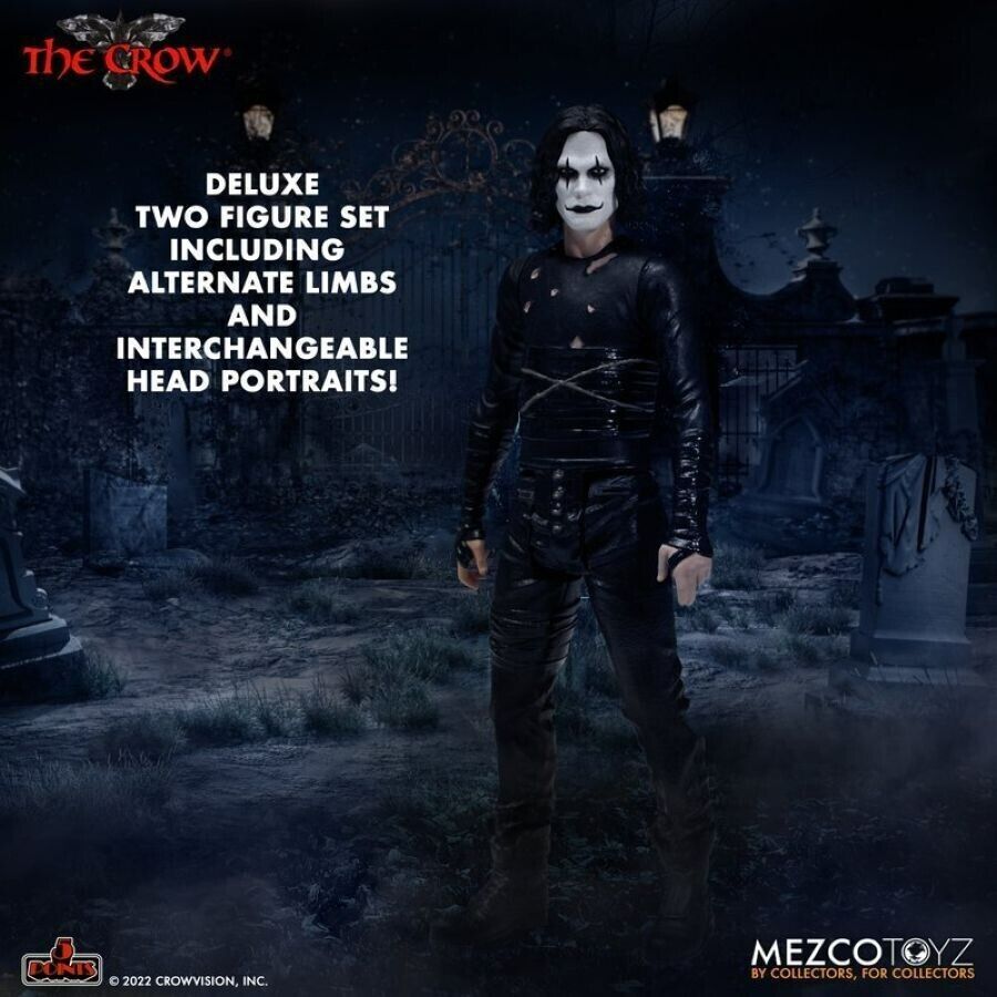 The Crow Eric Draven 5 Point Deluxe Mezco Figure Set [OE] - NEW