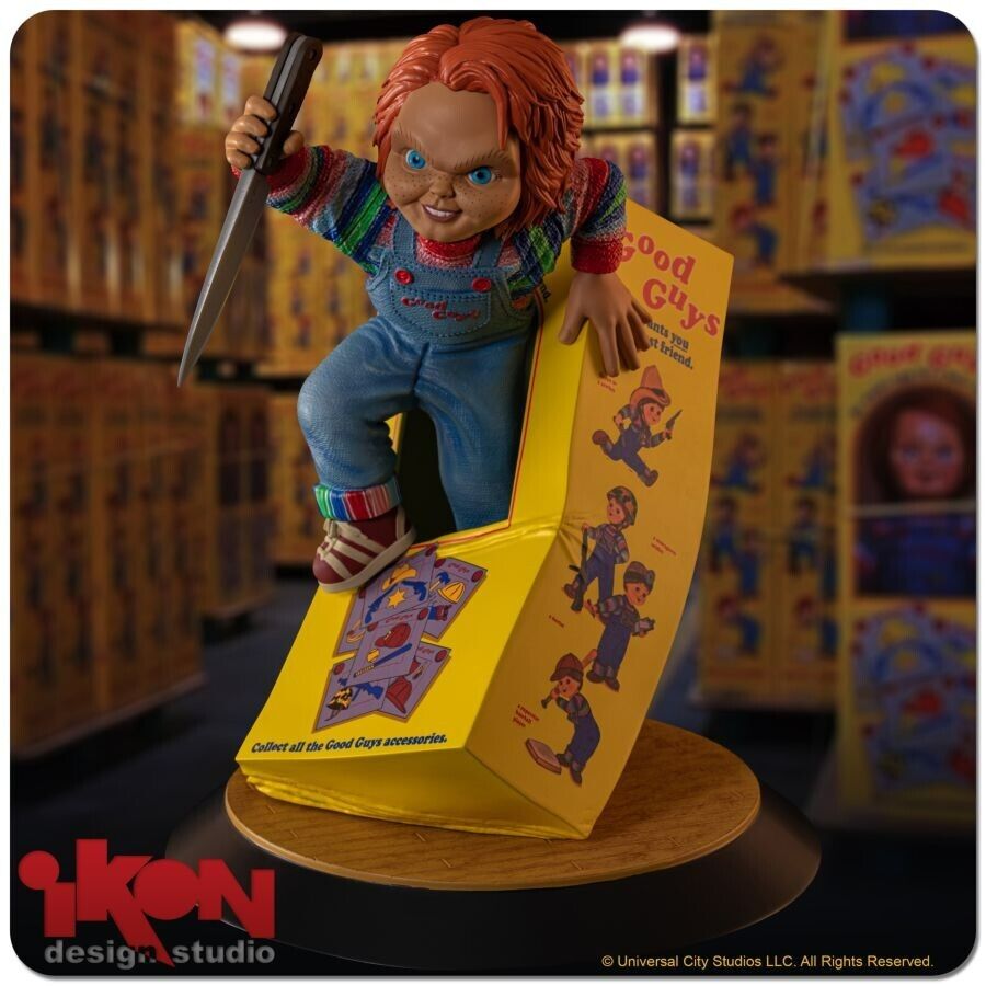Child's Play - Chucky NEW in Box PVC Statue-Ikon Design Studio -NEW