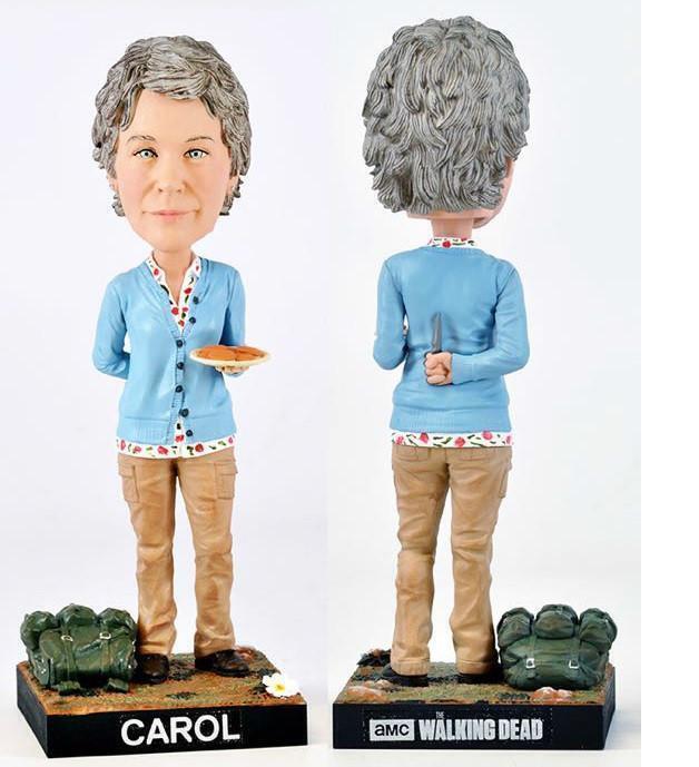 ROYAL BOBBLES WALKING DEAD CAROL PELETIER 8" BOBBLE HEAD FIGURE BRAND NEW IN BOX