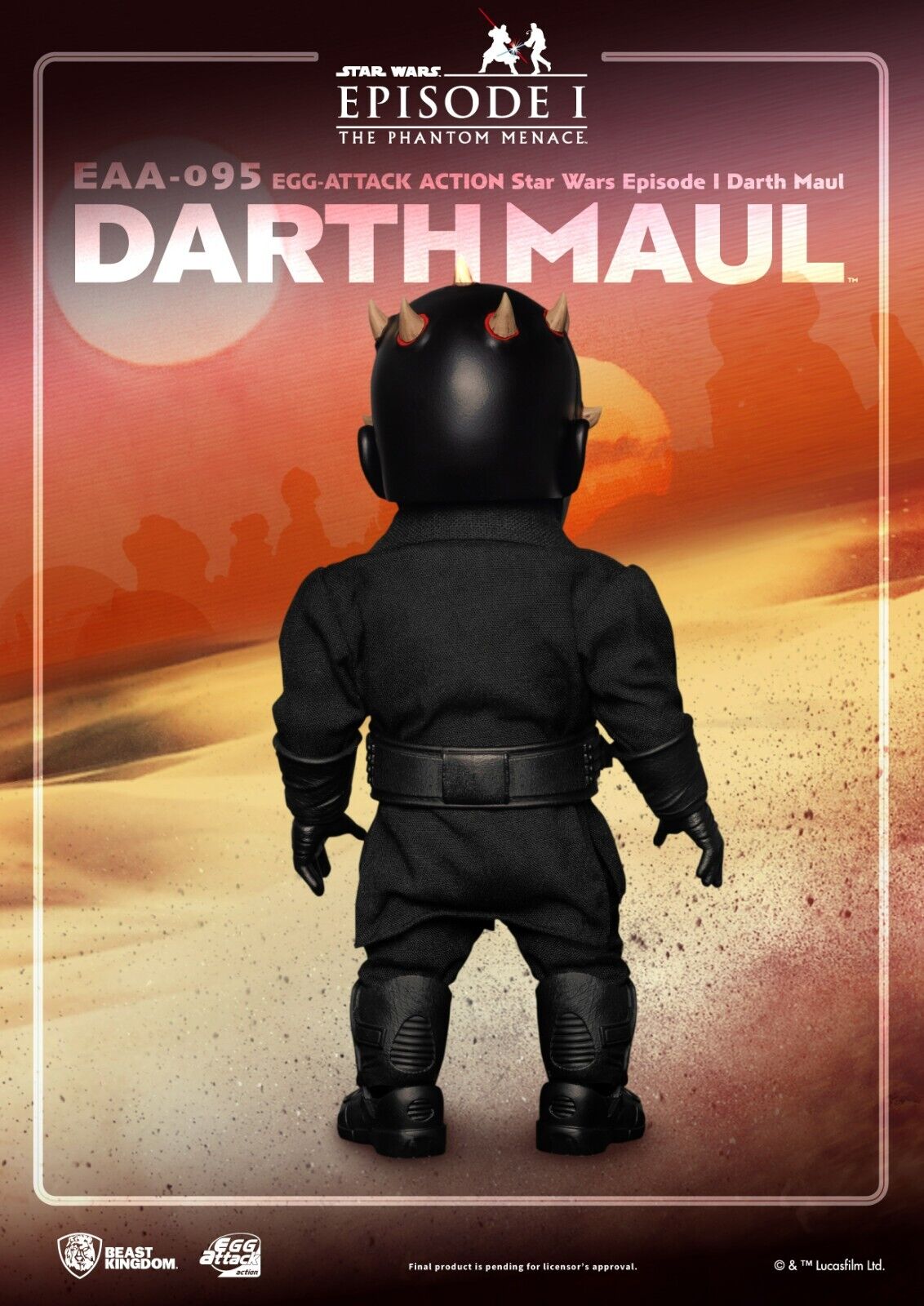 BEAST KINGDOM EGG ATTACK STAR WARS EPISODE 1 EAA-095 DARTH MAUL 6" ACTION FIGURE