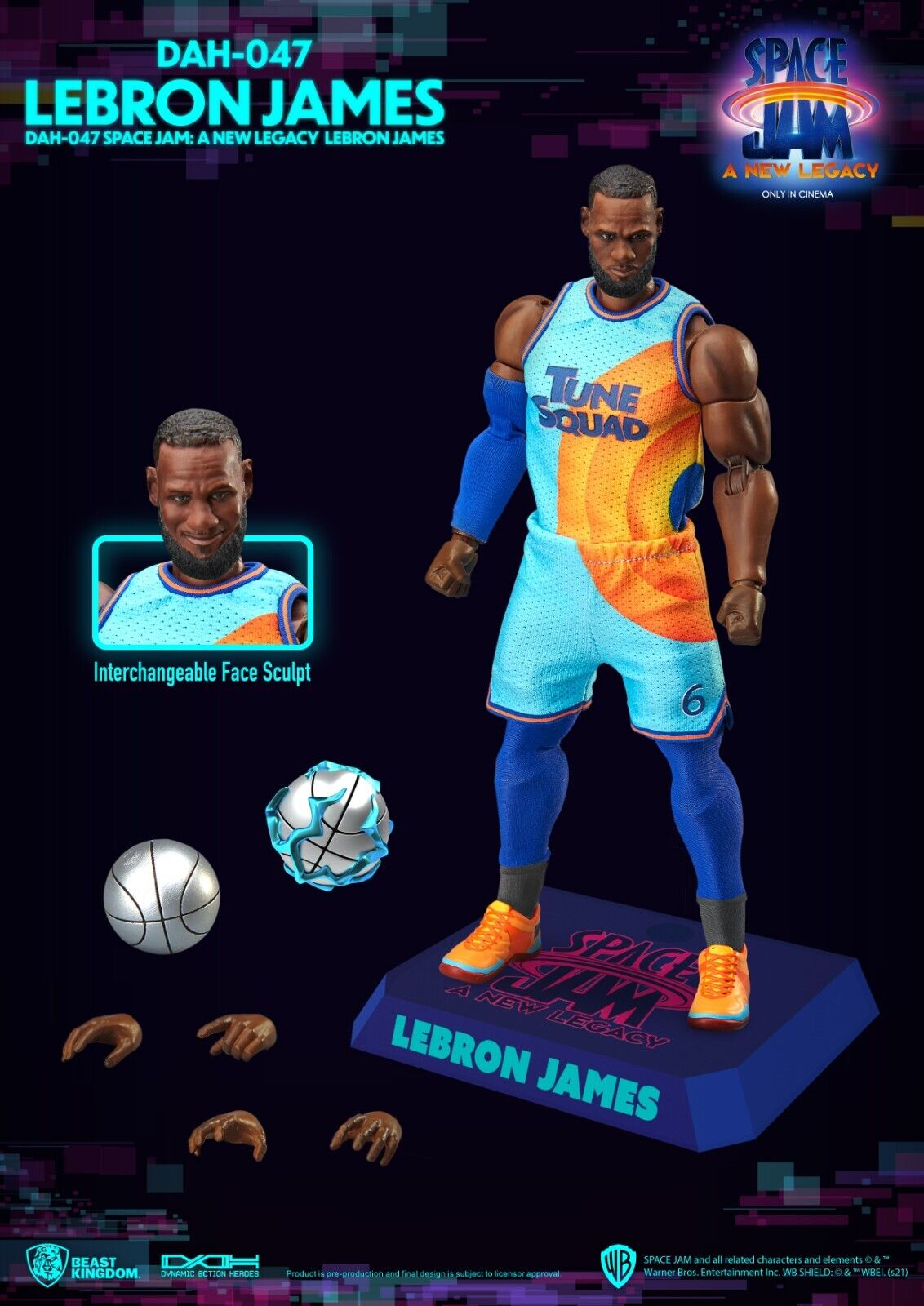 Beast Kingdom Dynamic Action Heroes Space Jam A New Legacy LeBron James -NEW