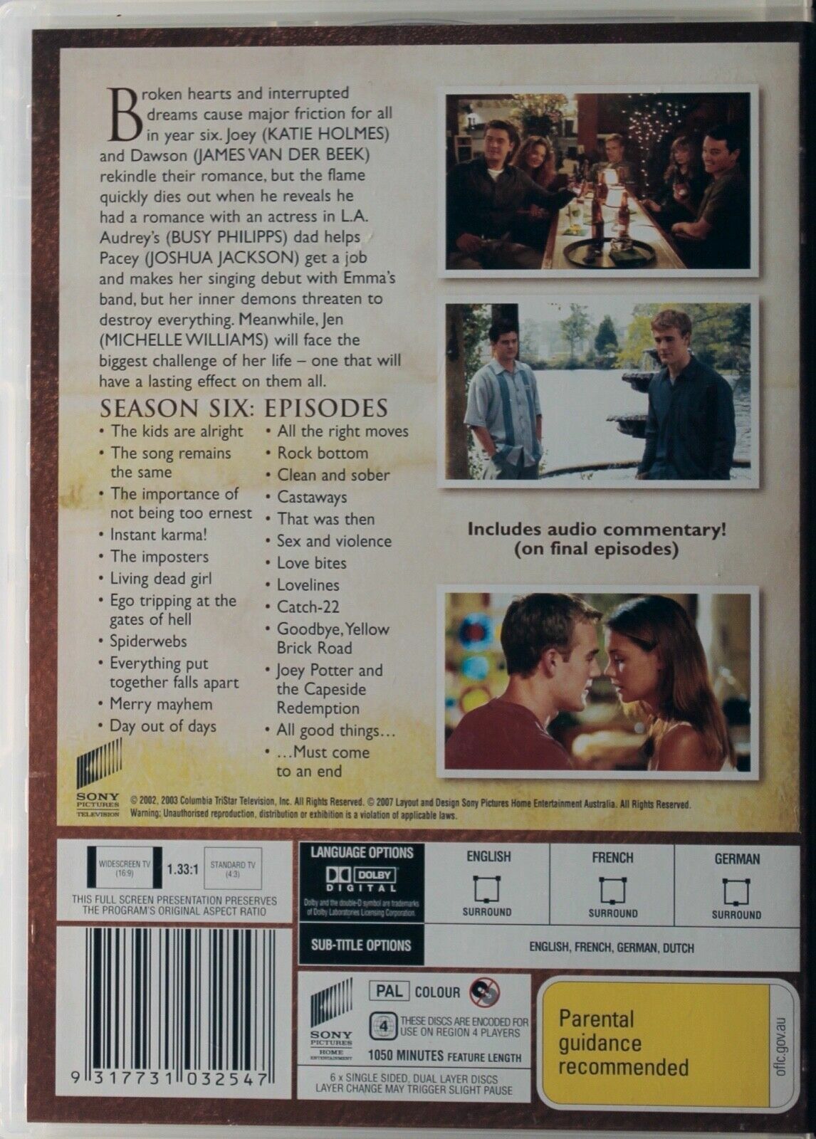Dawson's Creek DVD - The Complete Sixth Season 6 - NEW+SEALED 