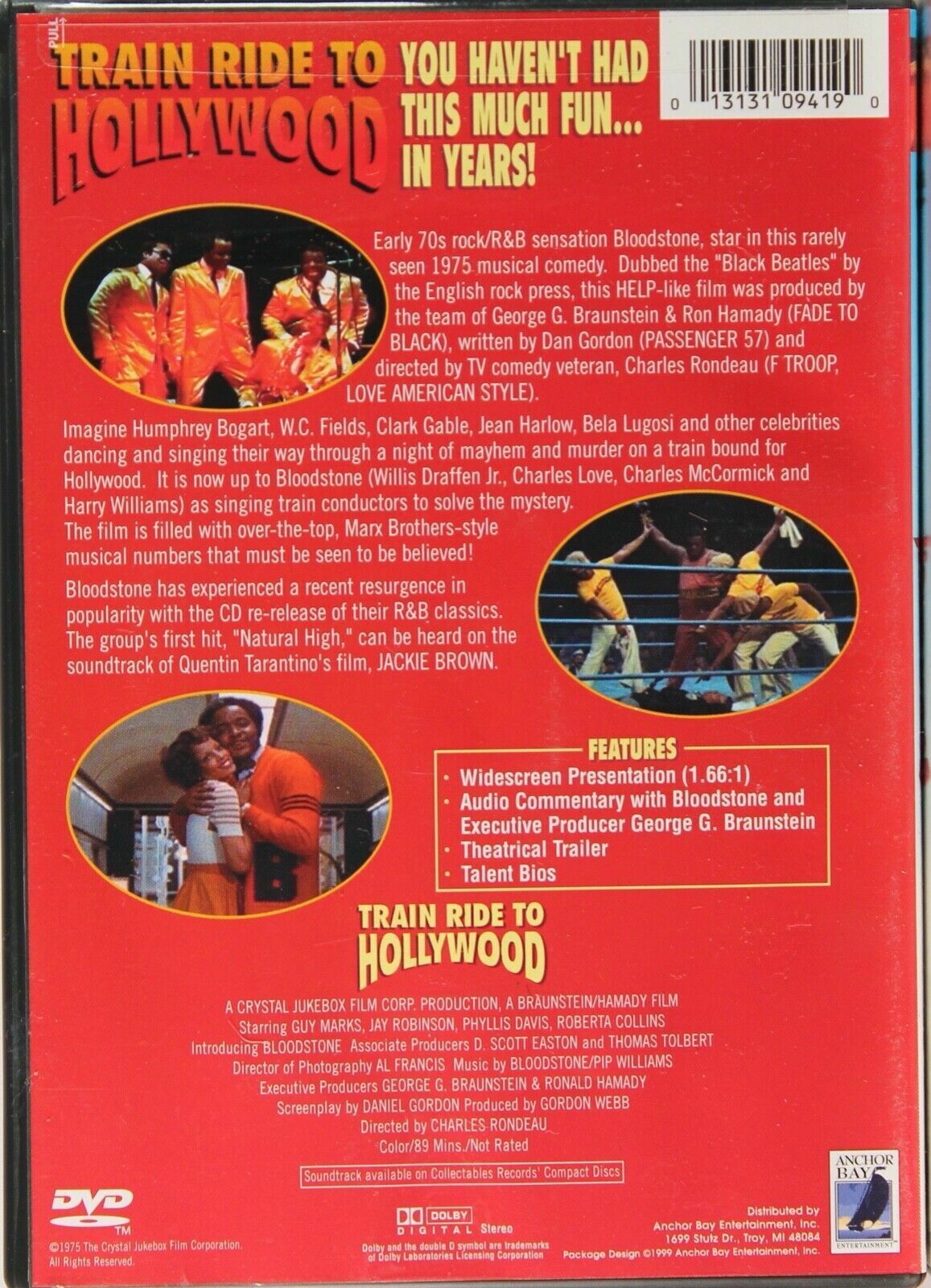 Train Ride To Hollywood (DVD,1975)  - NEW+SEALED - PG -RARE 