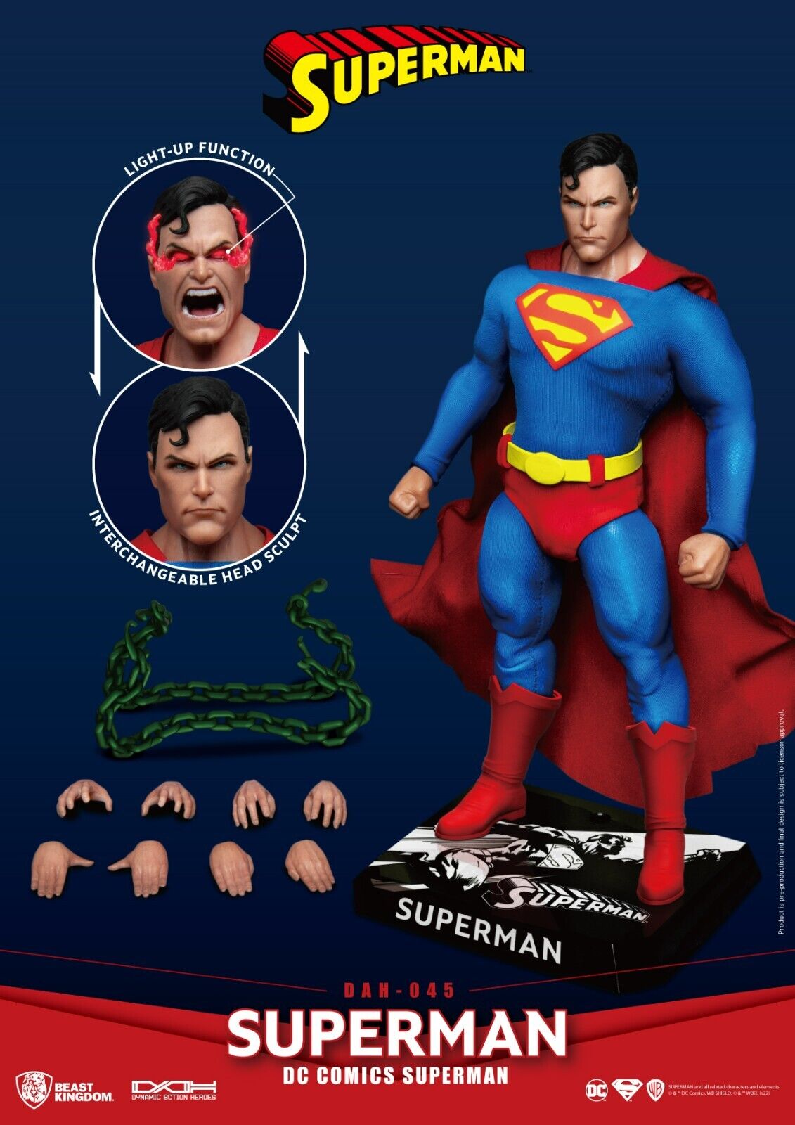 Beast Kingdom Dynamic Action Heroes DC Comics Superman NEW -