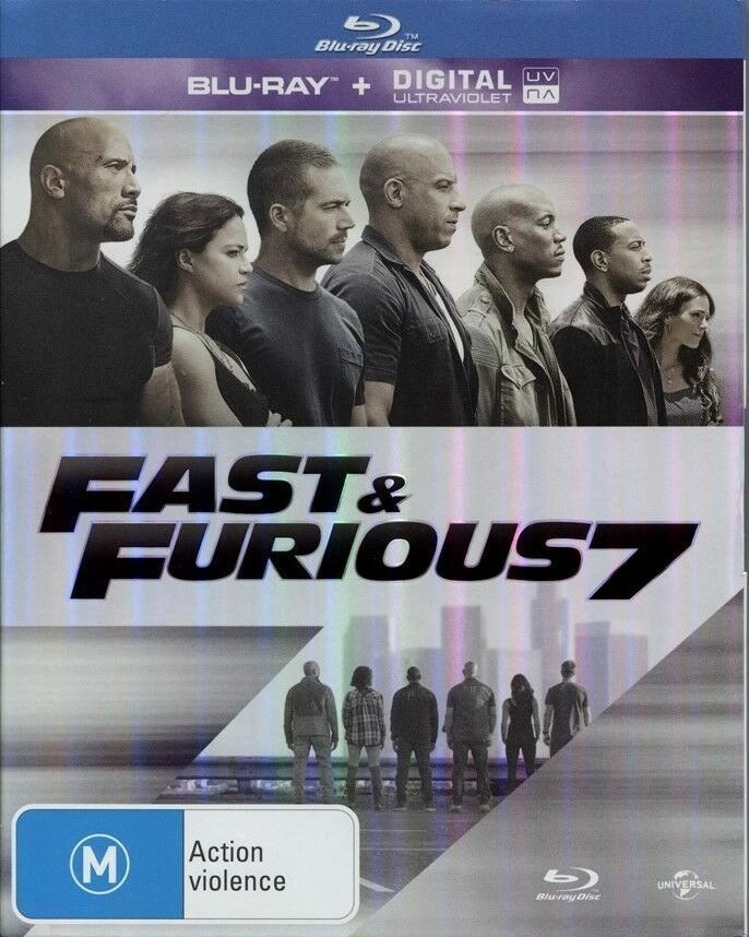 "FAST & FURIOUS 7" Blu-ray - Region [B] NEW+SEALED - CLEARANCE -