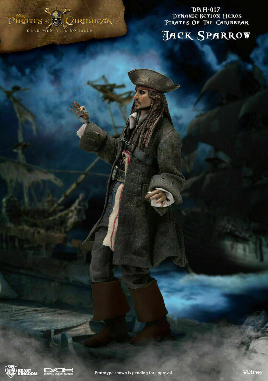 Beast Kingdom DAH-017 Pirate Of The Caribbean Captain Jack Sparrow 8" Figure NEW