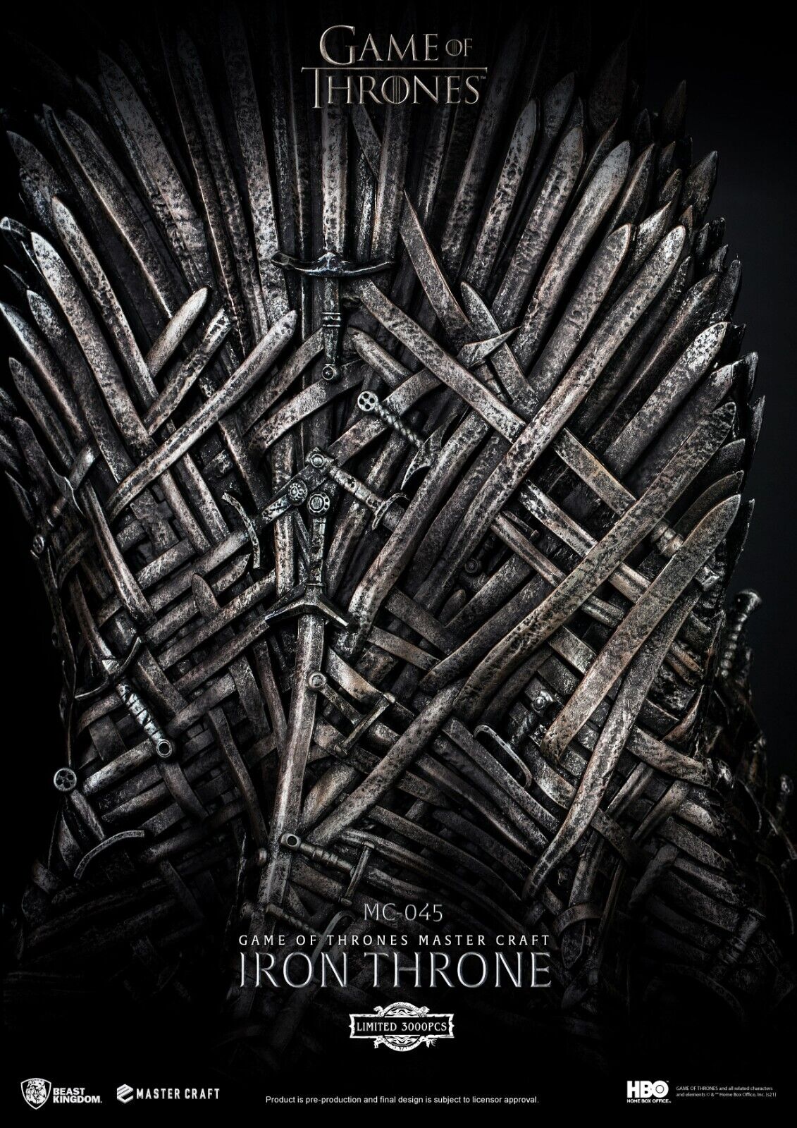 Beast Kingdom Master Craft Game of Thrones Iron Throne - Limited Edition 3000WW