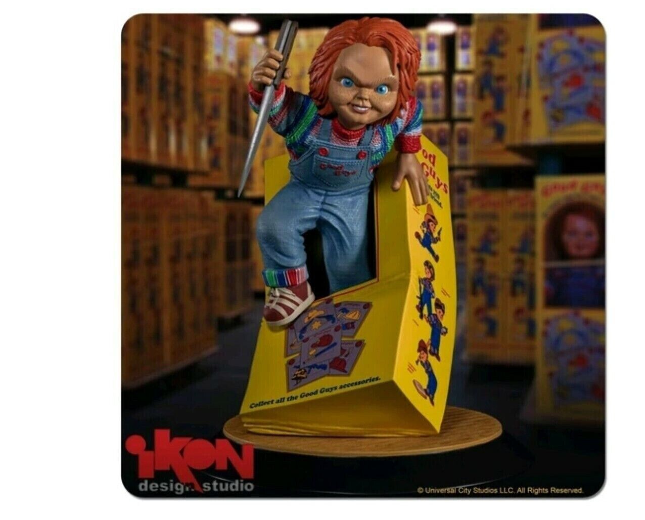 Child's Play - Chucky NEW in Box PVC Statue-Ikon Design Studio -NEW