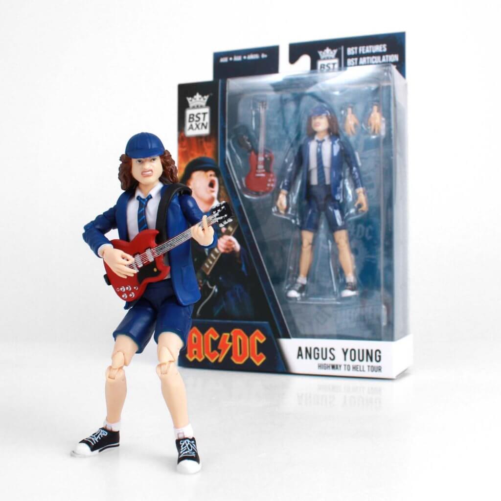 ACDC Branded packaging with clear window and action figure inside. 