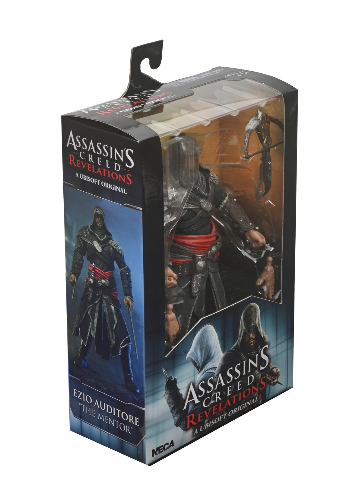 Assassin's Creed Revelations Ezio Auditore action figure packaging on a white background