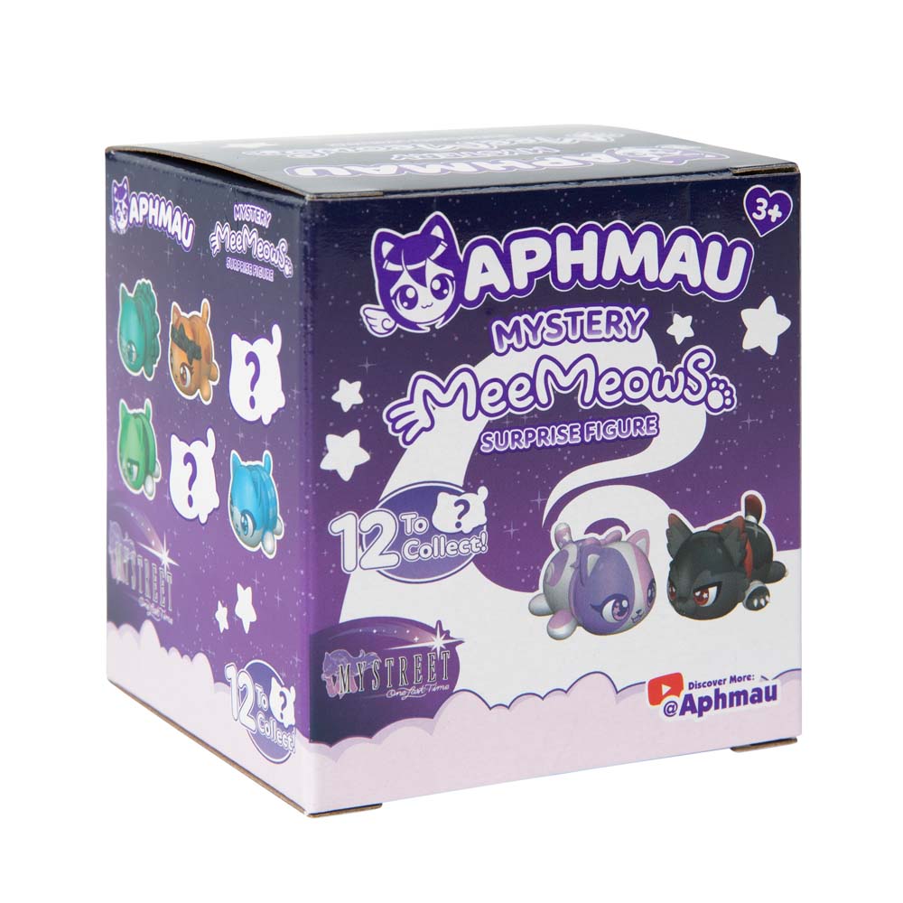 Aphmau branded purple packaging with potential mystery figures shown on side. 