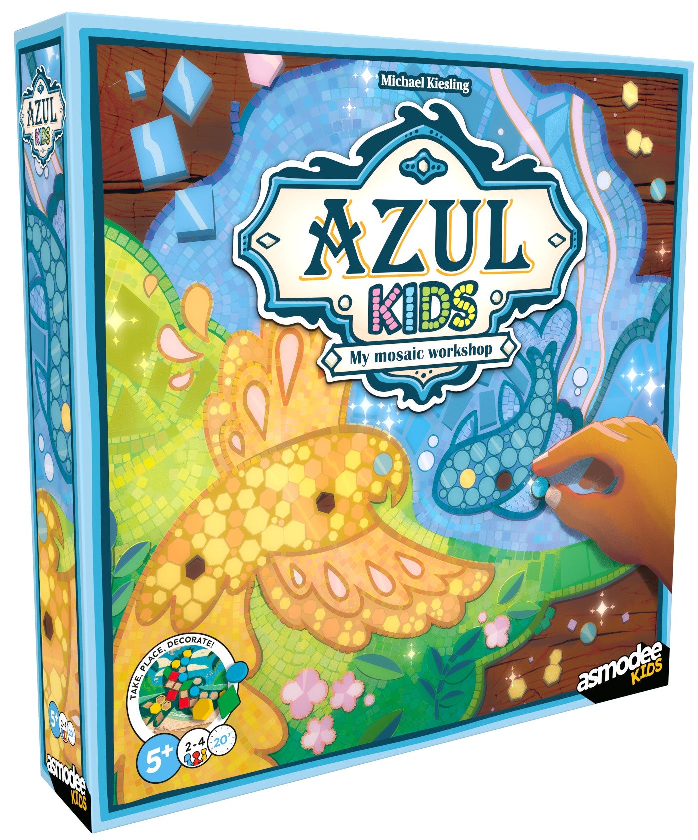 Azul Kids board game box with colorful design and 'Asmodee' branding