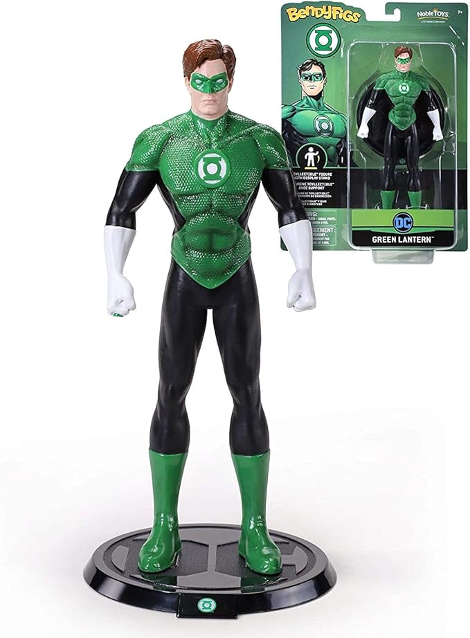 Green Lantern action figure with packaging on a white background