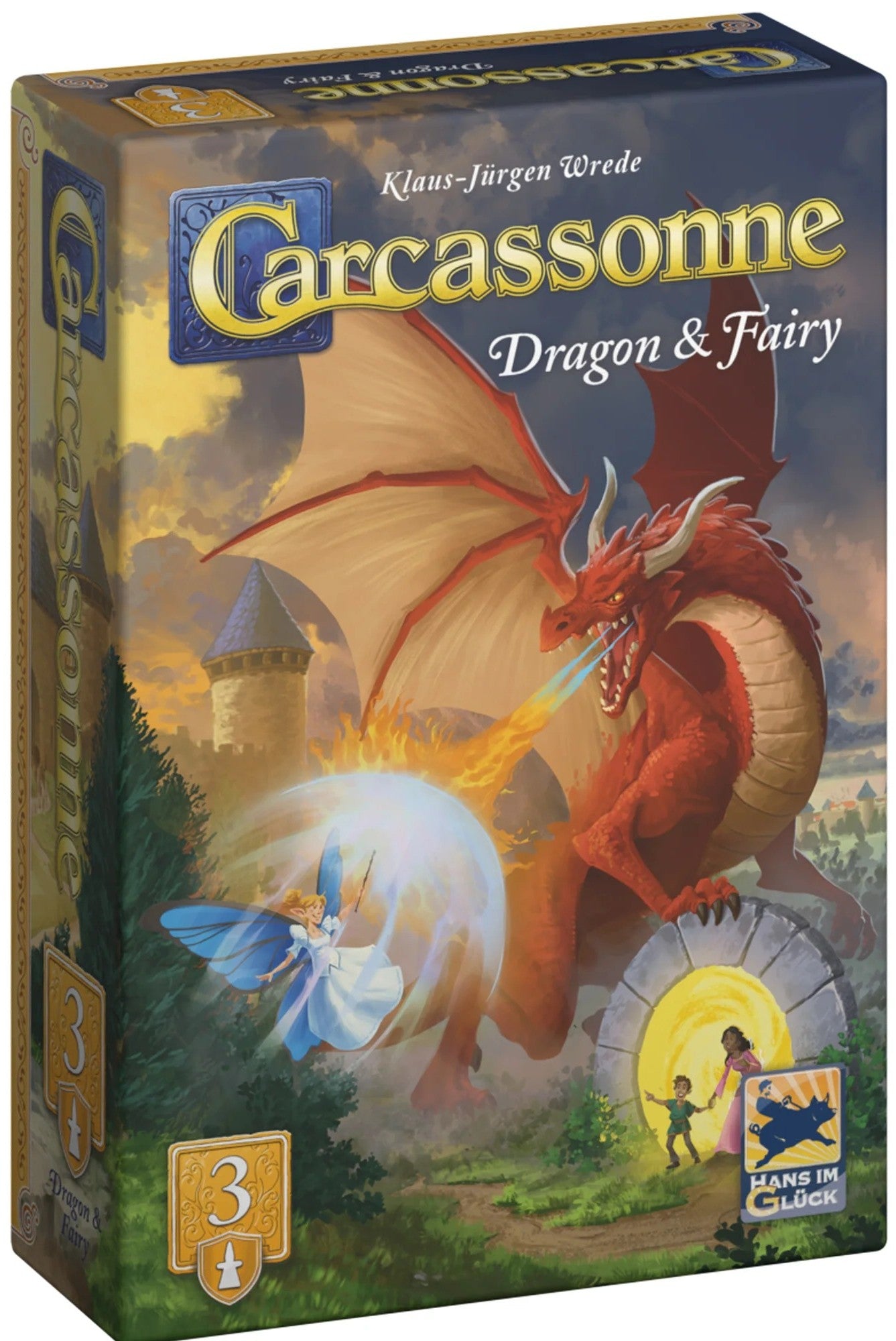 G carcassonne Dragon & Fairy board game box with dragon and fairy illustration
