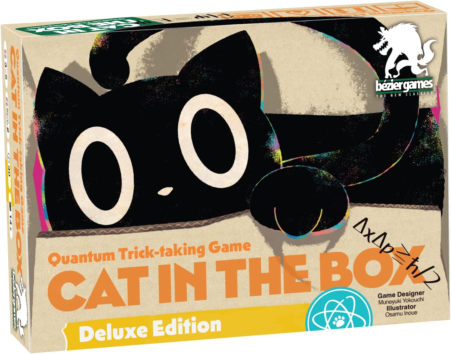 Box of 'Cat in the Box' game by Bezier Games with a black cat illustration.