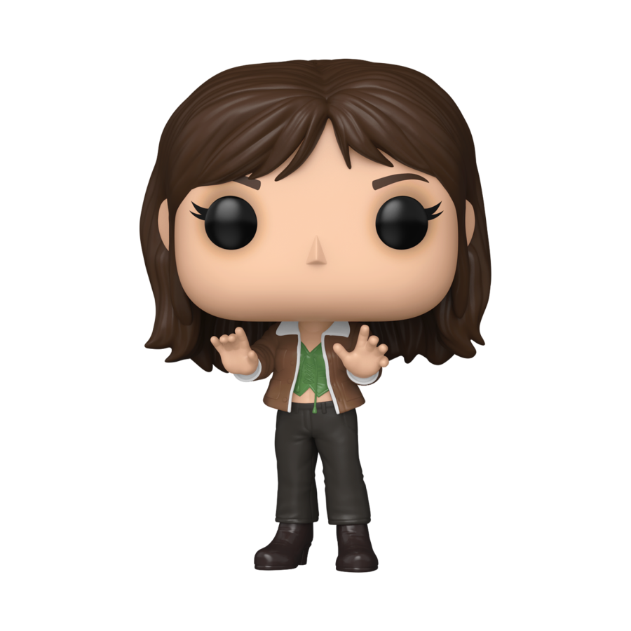 Funko Pop! vinyl figure of a character with brown hair and green shirt on a white background. Charmed - Prue Halliwell Pop! Vinyl