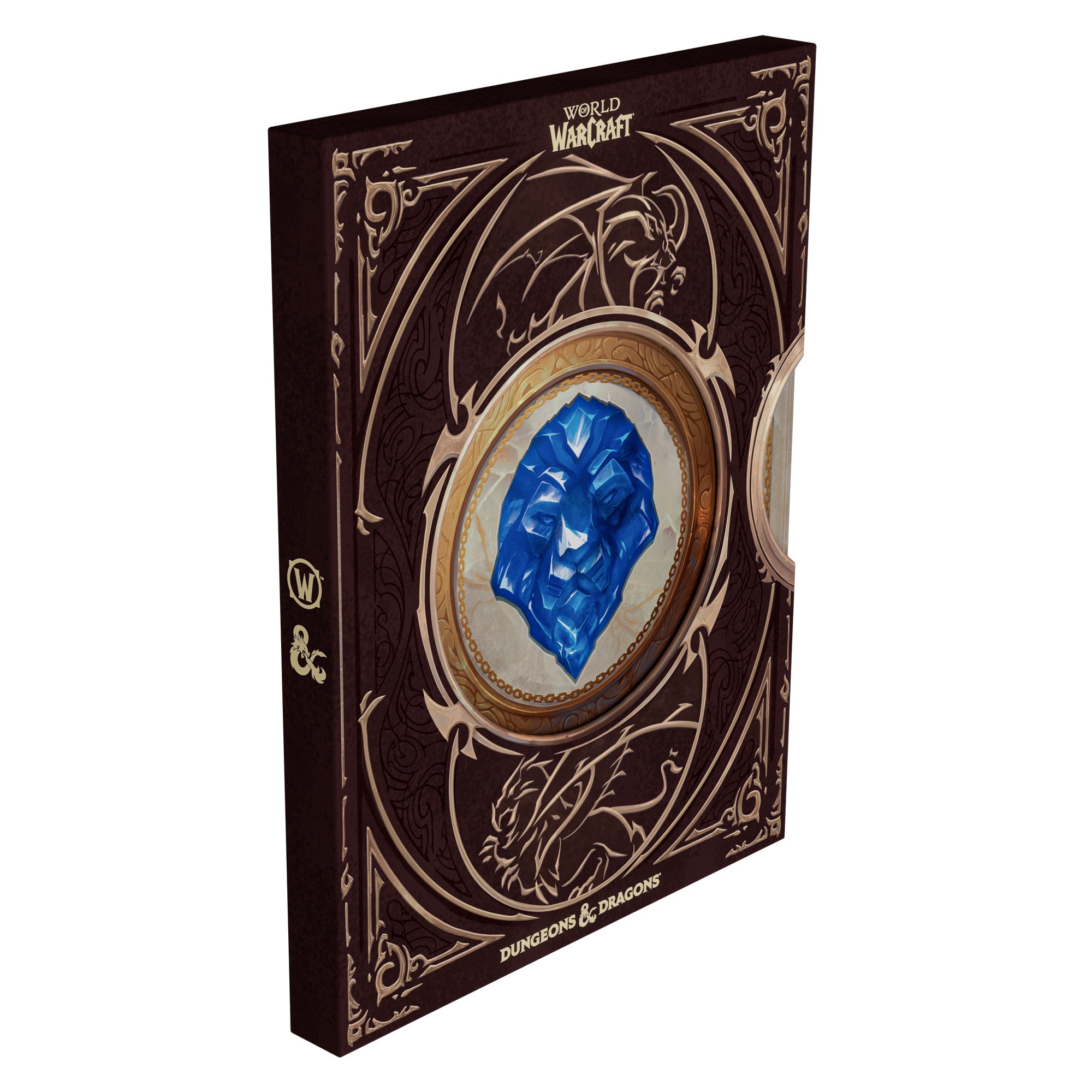World of Warcraft: Shadows of Domination 2nd Edition box set featuring a dark brown cover with ornate gold artwork and a central blue gem illustration, shown on a plain white background.