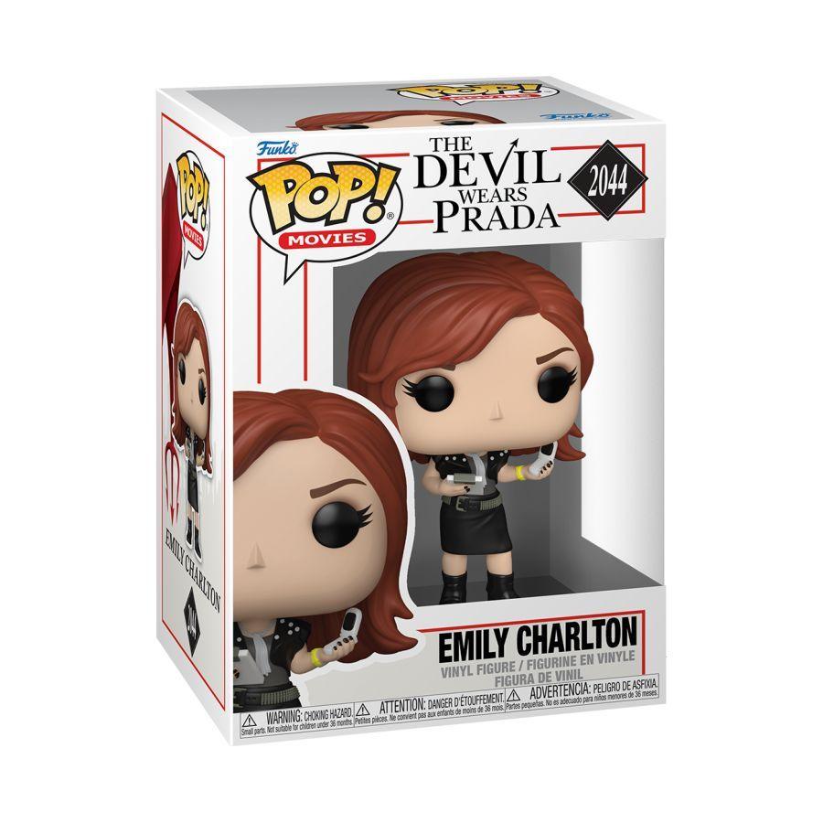 Funko branded packaging with clear window. Figure has red hair, notepad and phone in hand and stylish boots.