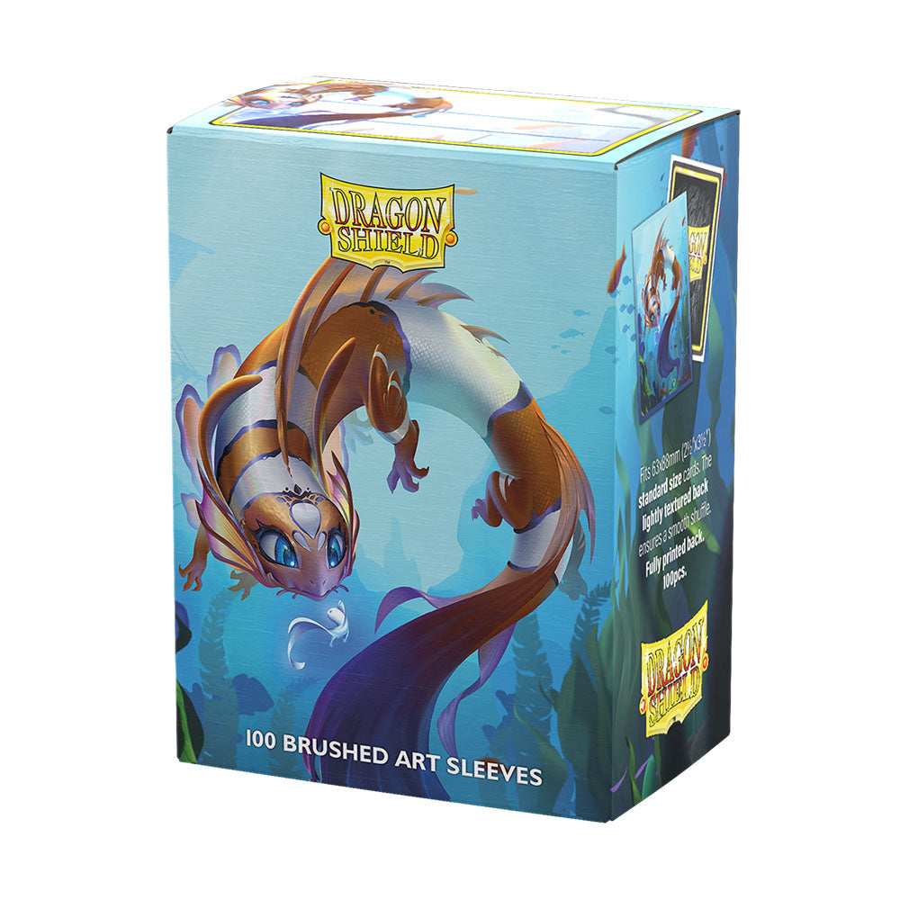 Dragon Shield card sleeves packaging with dragon illustration on a blue background