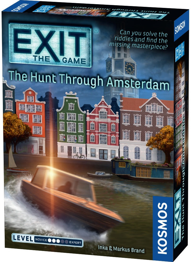 Image contains, Exit the game The Hunt Through Amsterdam Cover.