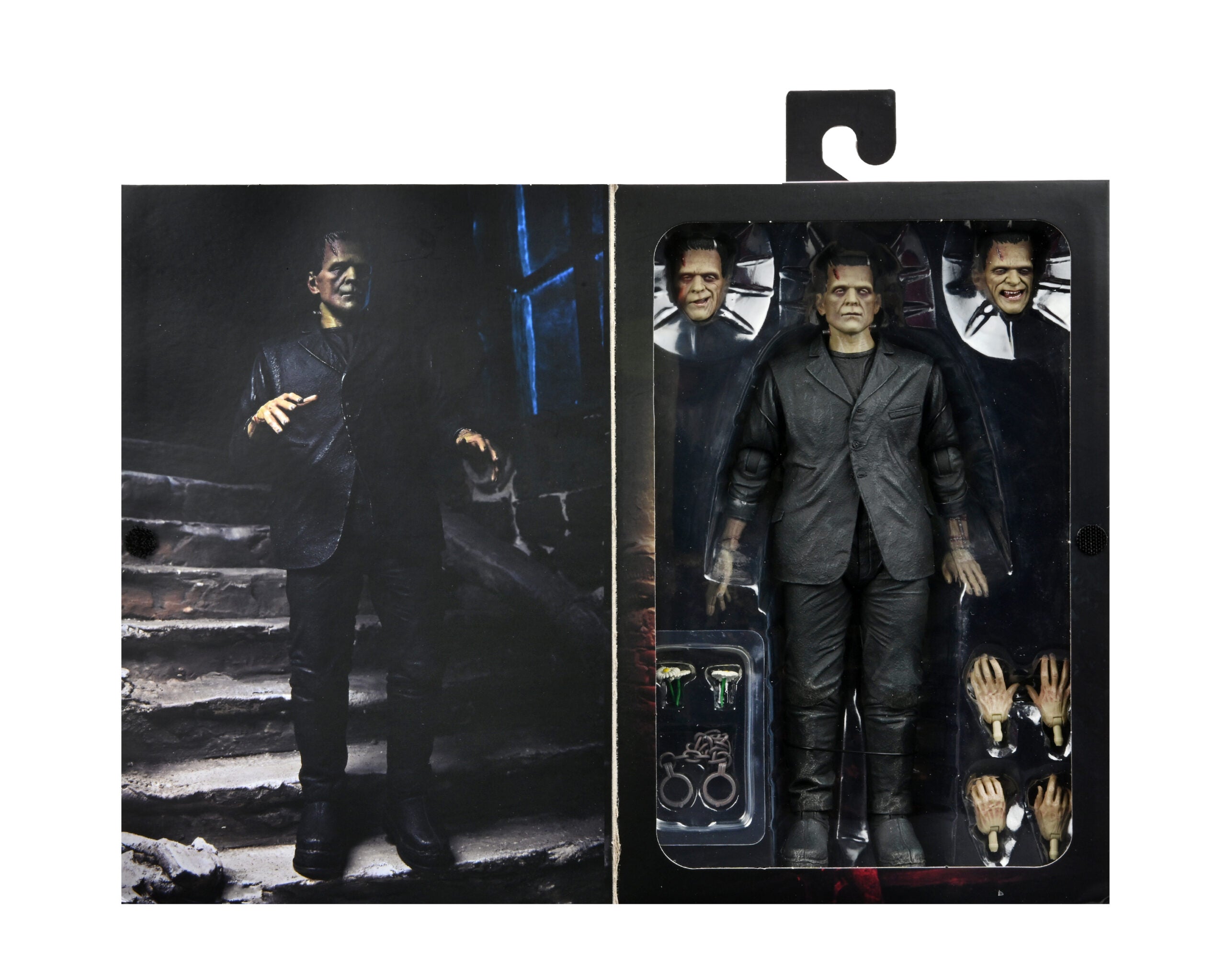 Action figure in packaging with dark background