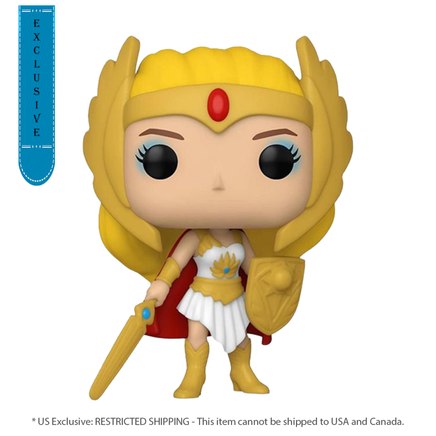 Funko Pop! vinyl figure of a character with yellow hair and outfit, holding a weapon, on a white background.