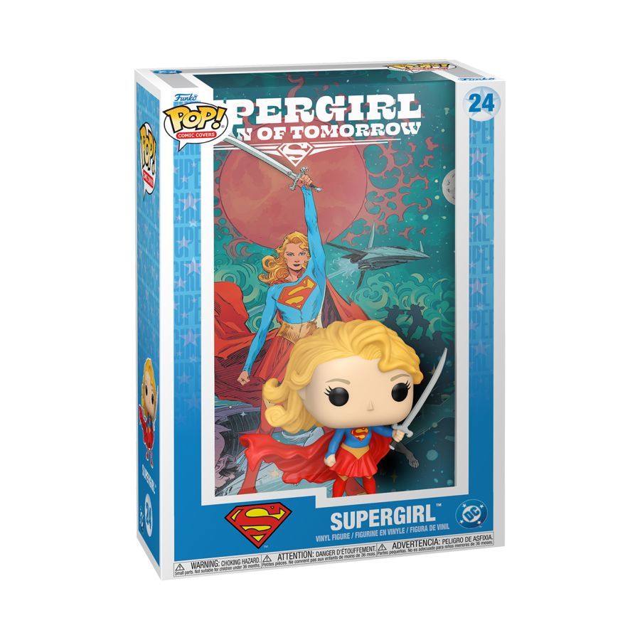 Supergirl Pop! Vinyl figure packaging with Superman logo