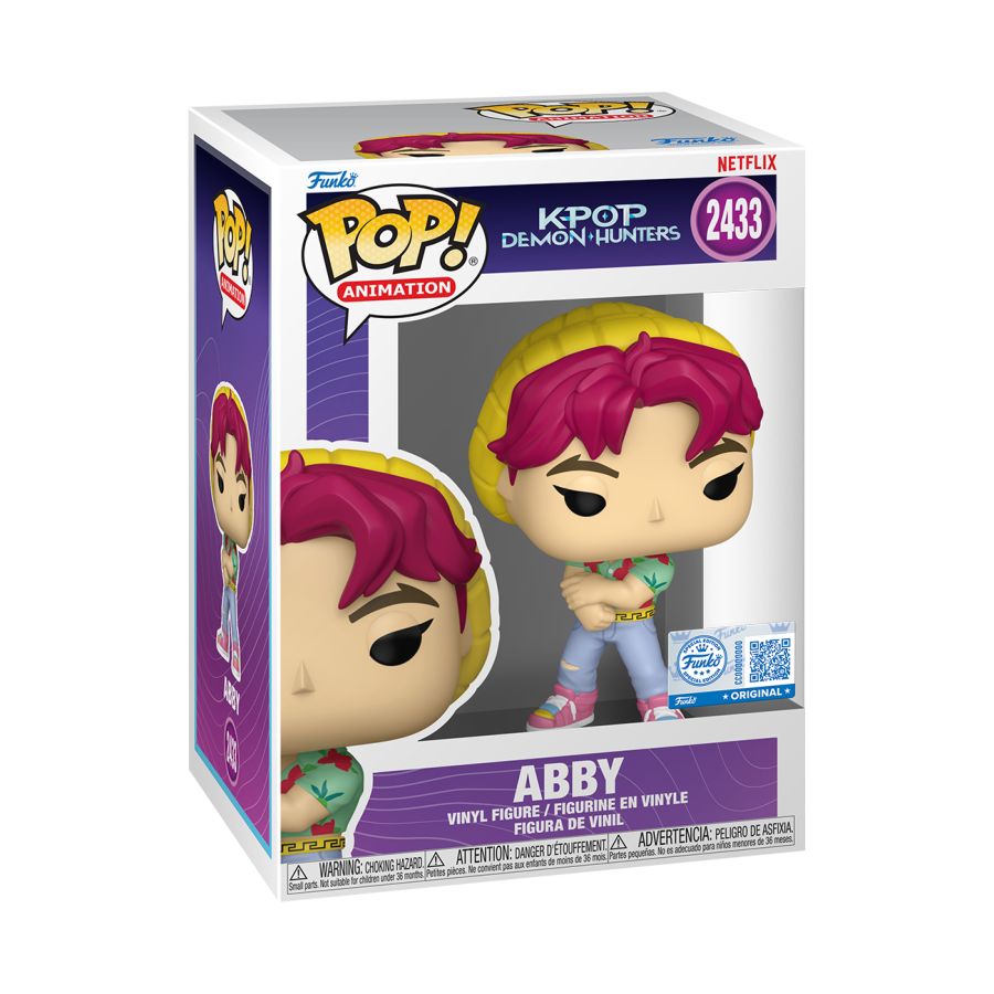 Funko Pop! vinyl figure packaging with 'Abby' on a white background