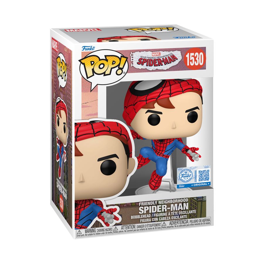 Spider-Man action figure with mask off 