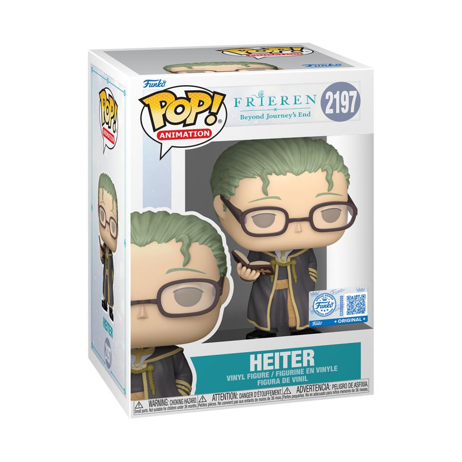 Animated figure with glasses and book, Pop! Vinyl.
