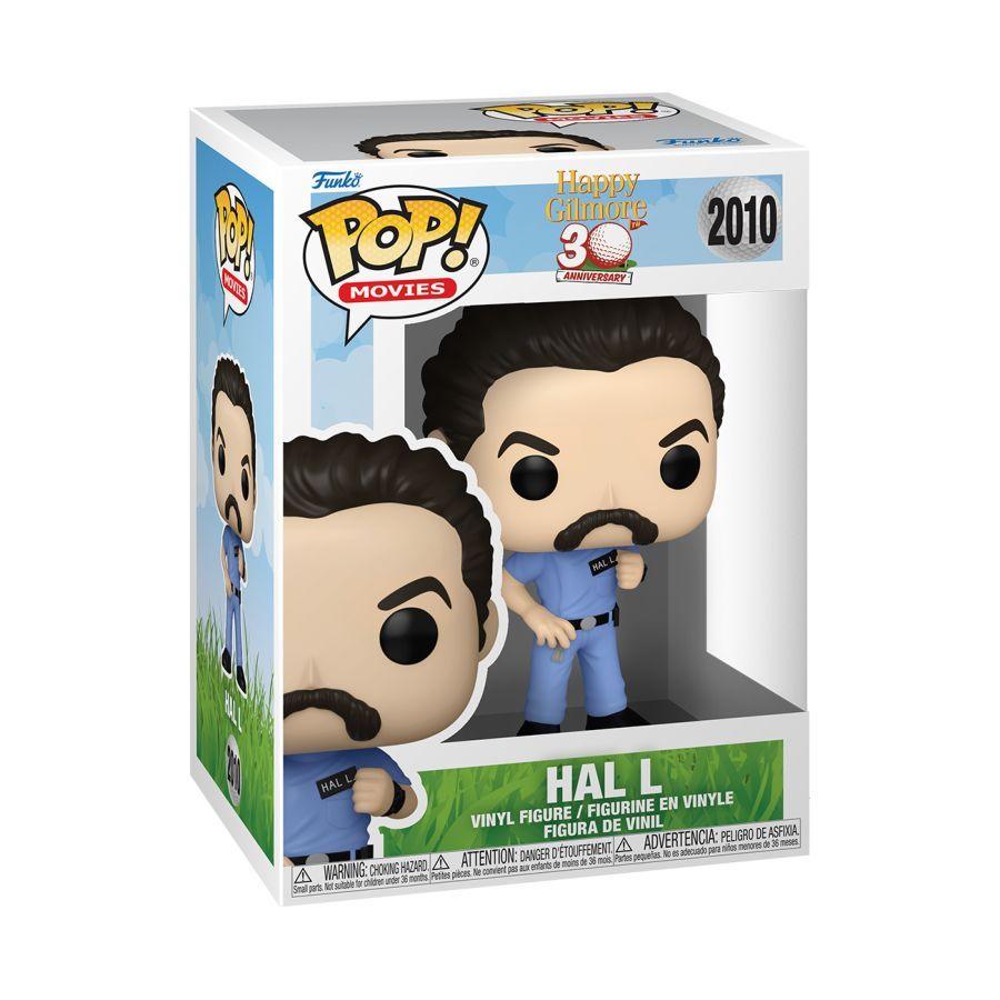 Funko branded packaging with clear window. Inside box is Hal L action figure, with blue scrubs, black belt and black boots.