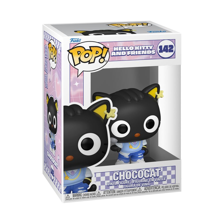 Hello kitty and friends chococat in K-pop style. Featuring ripped blue pants, gold chain and baby blue vest. Hello Kitty - Chococat (K-Pop) Pop! Vinyl.