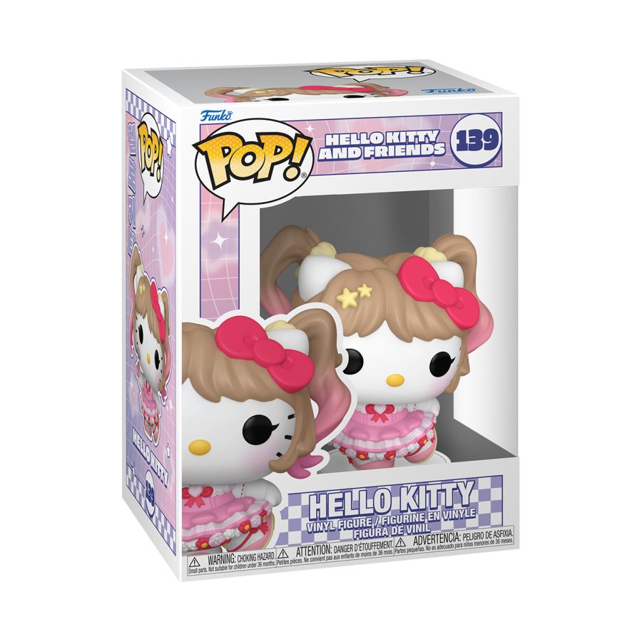 Hello kitty Pop! vinyl with a kpop style and signature bow with pink dip dyed pigtails. Hello Kitty - (K-Pop) Pop! Vinyl.