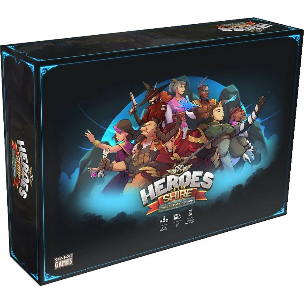 Light blue and black Box cover with game characters.