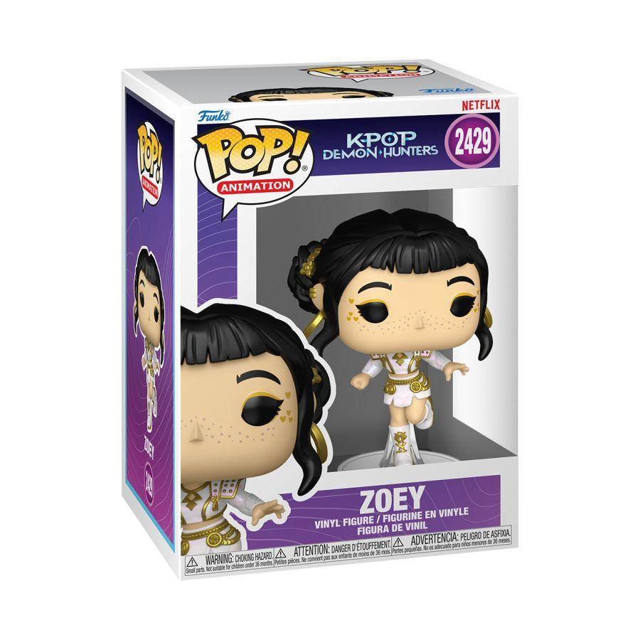 Funko Pop! vinyl figure of Zoey from K/POP Demon Hunters in packaging