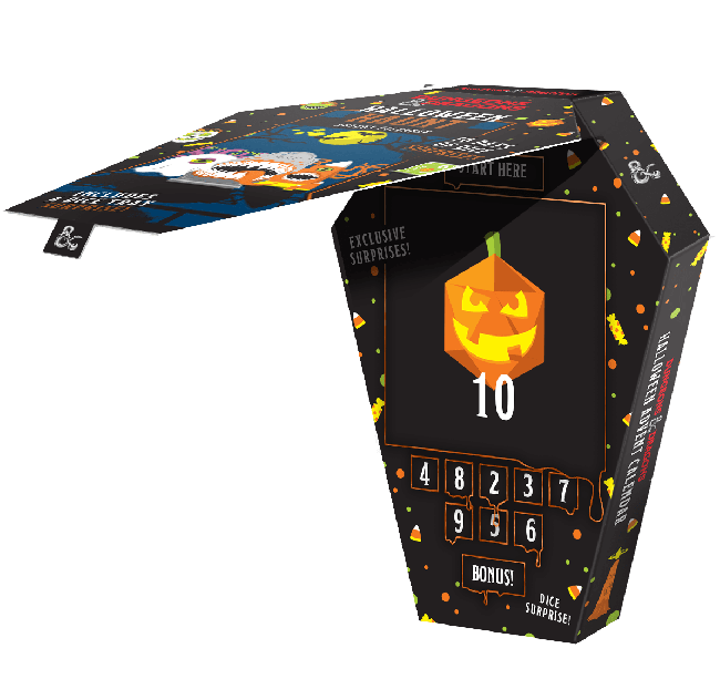 Halloween-themed product packaging with a pumpkin design and numbers on a transparent background