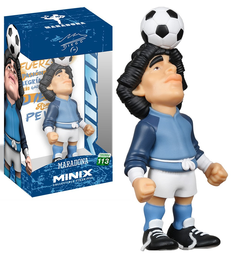 Soccer figurine with a box featuring a similar design on a white background