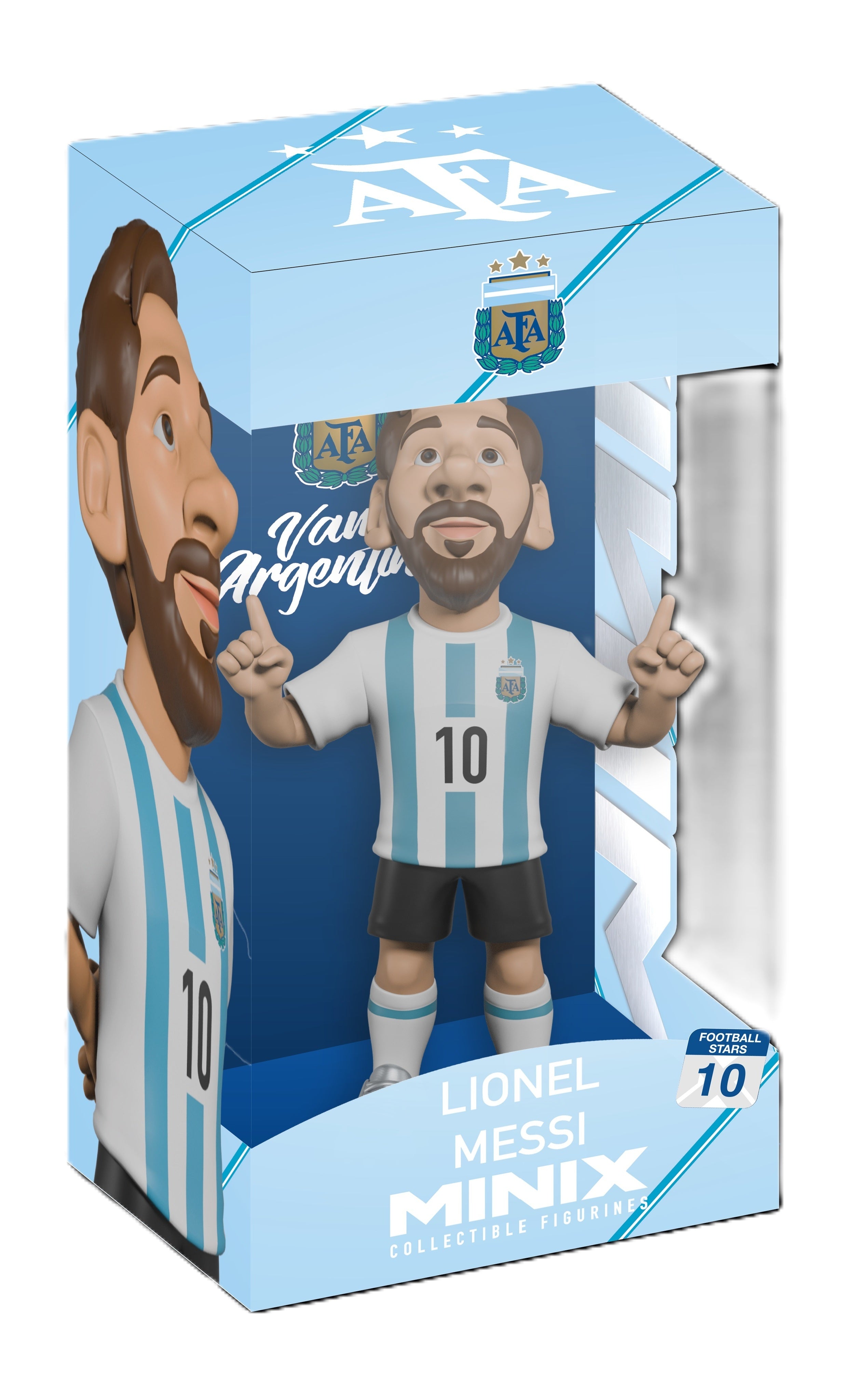 Boxed Lionel Messi figurine with Argentina national team branding
