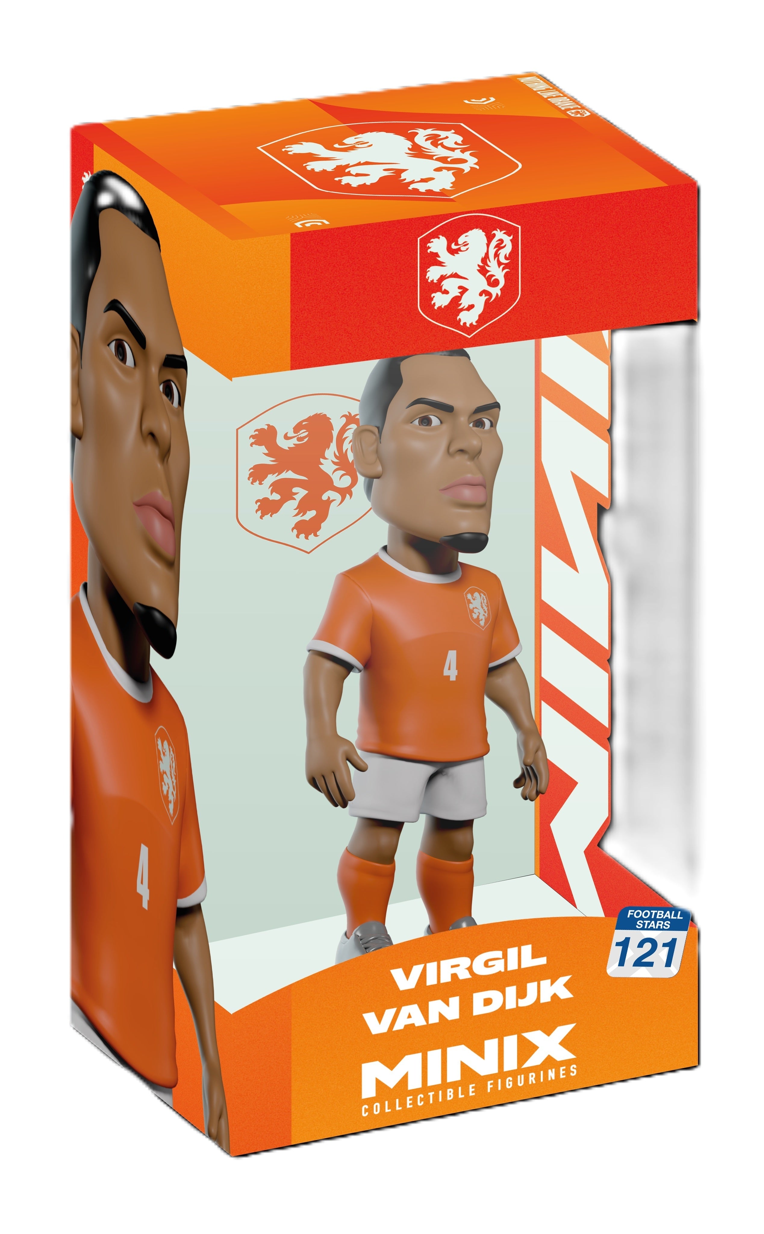 Boxed figurine of Virgil van Dijk with Netherlands logo