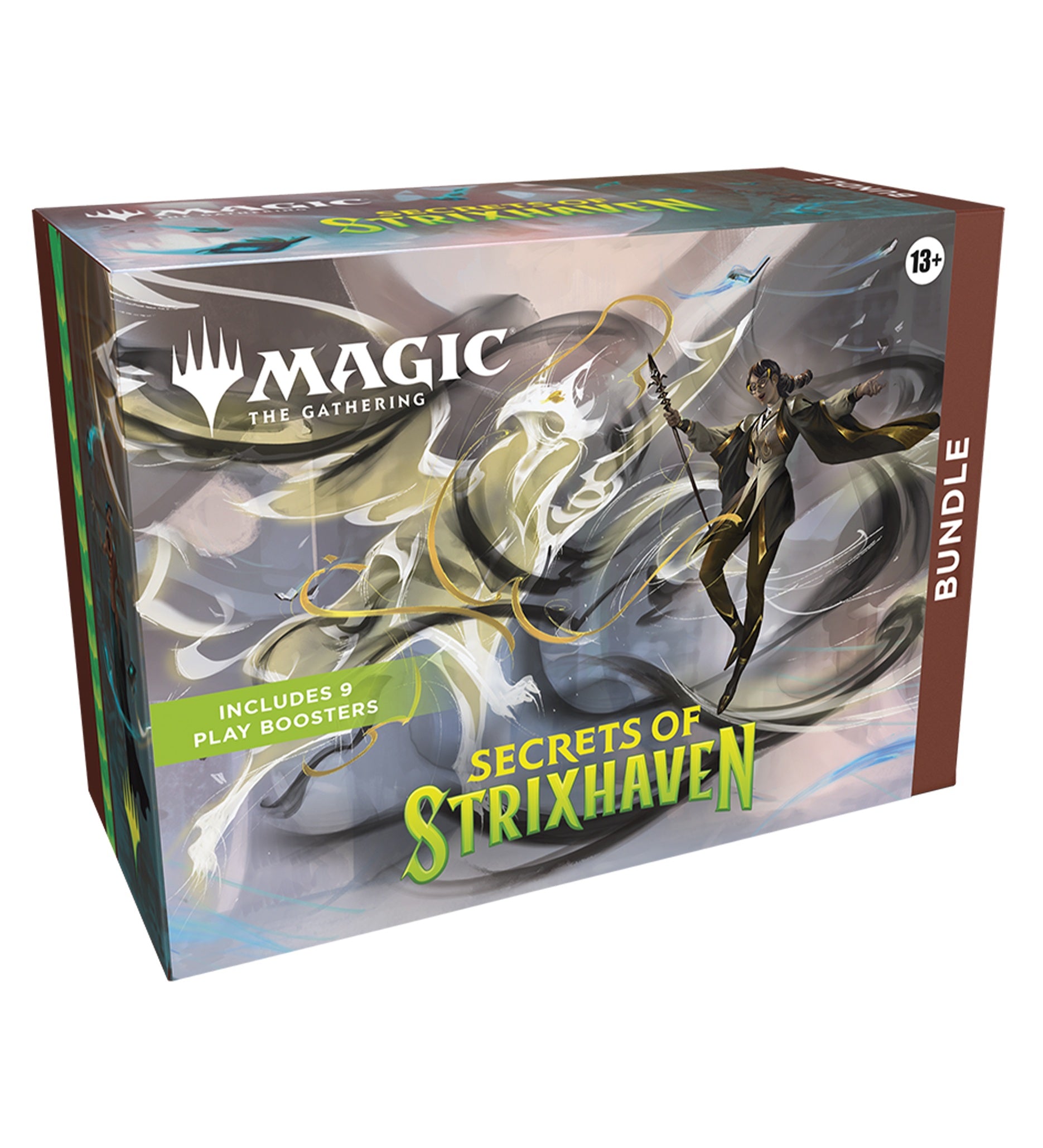 Box for 'Secrets of Strixhaven' bundle from Magic: The Gathering on a white background