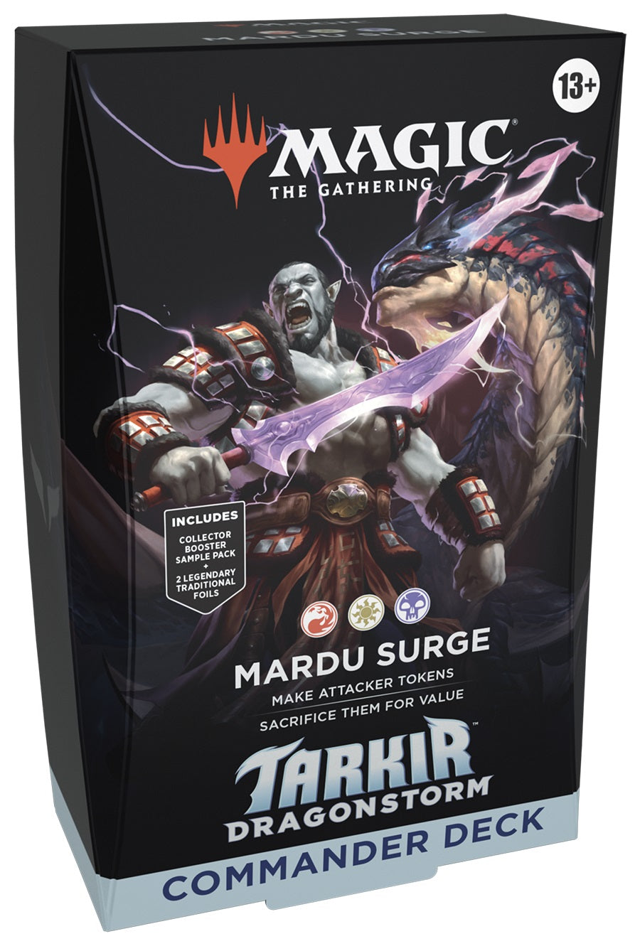 MAGIC: THE GATHERING Tarkir Dragonstorm Commander Deck packaging with characters and text.