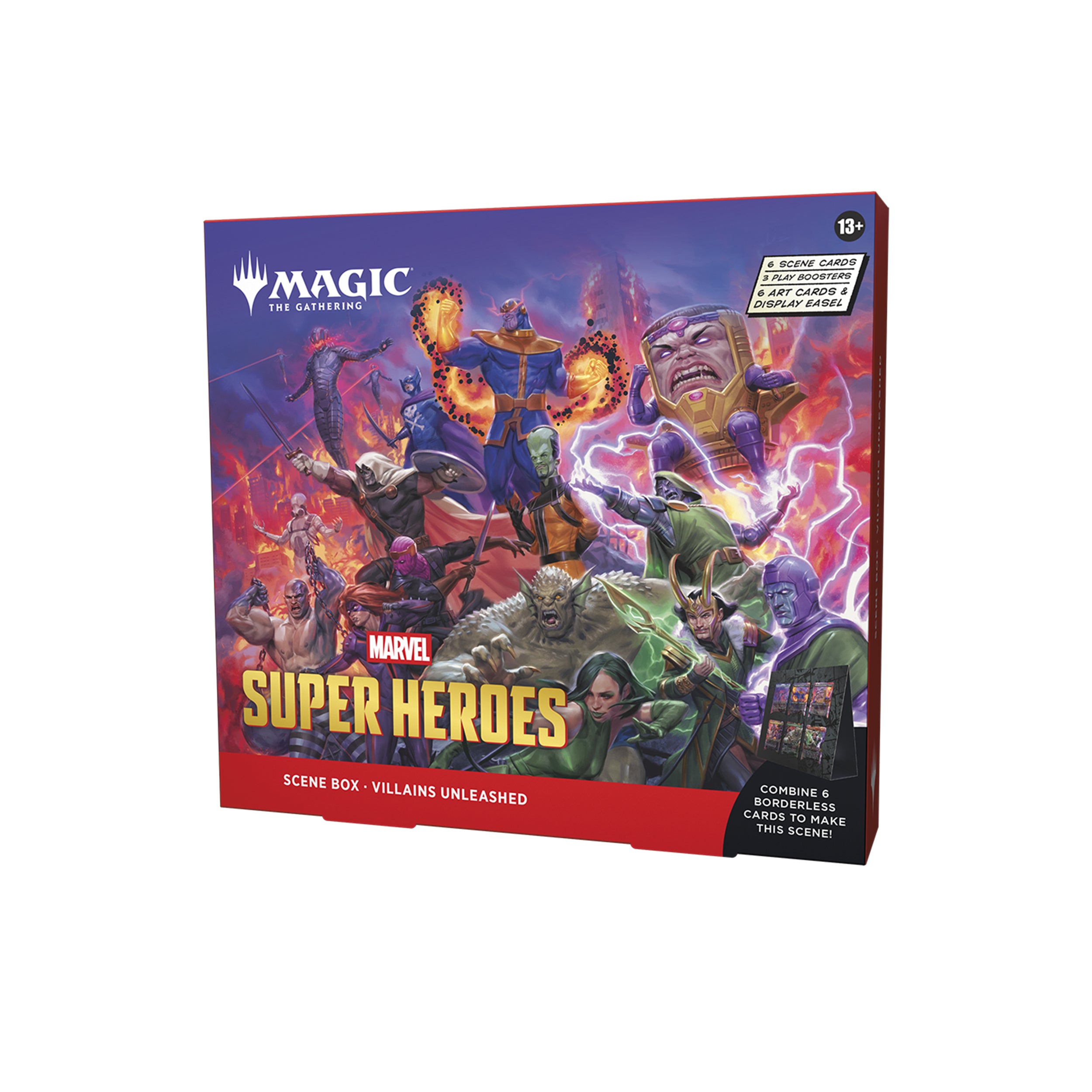 Marvel Super Heroes box set packaging with characters on a white background