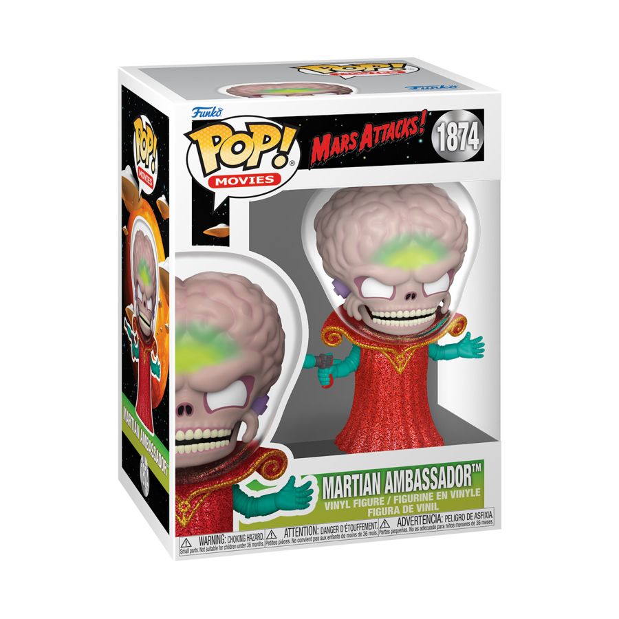 Funko Pop! vinyl figure packaging for Martian Ambassador from Mars Attacks! Mars Attacks - Martian Ambassador Pop! Vinyl.
