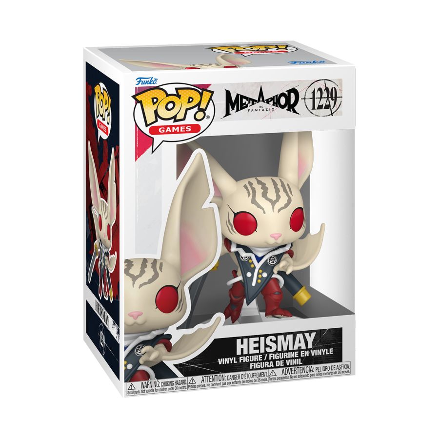 Funko Pop! vinyl figure of Heismay in packaging on a white background